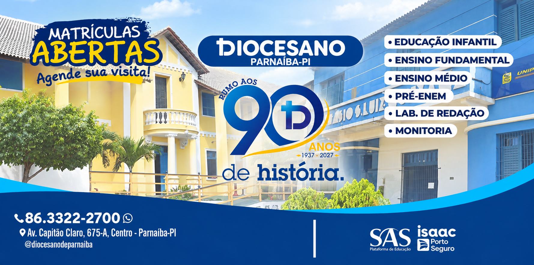 Diocesano - Matrículas abertas